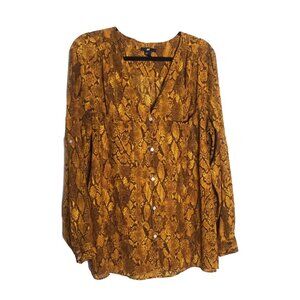 H & M Women's Plus Snakeskin Print Blouse